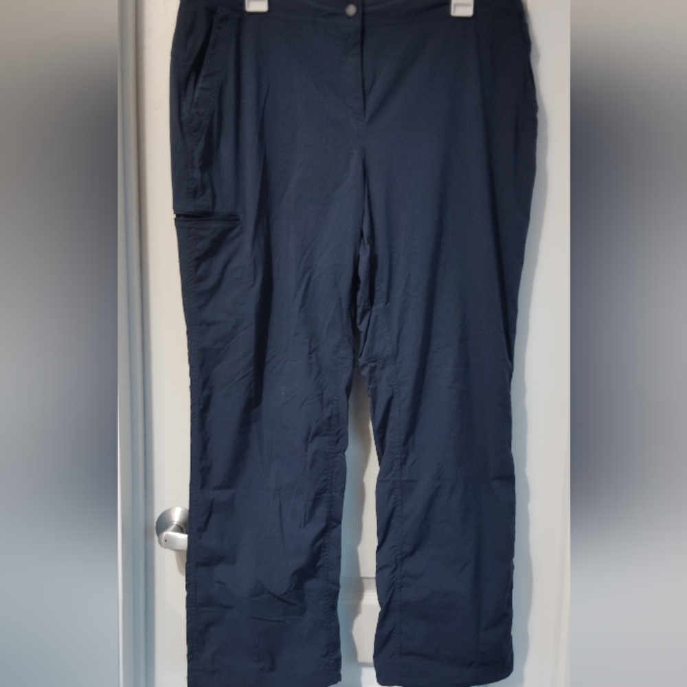 L.L. Bean Blue Straight Leg Pants with Reflective Detail